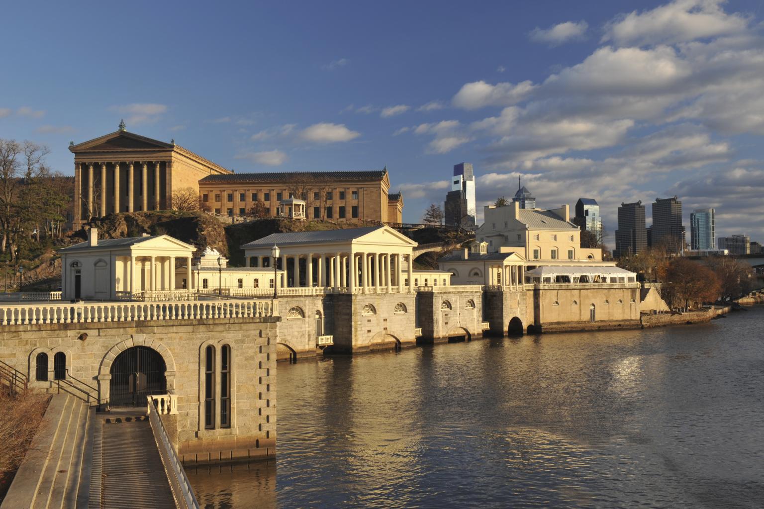 Fairmount Water Works, Museum of Art and Downtown Philadelphia